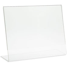 Load image into Gallery viewer, Acrylic 11" x 8-1/2" Slanted Sign Holder