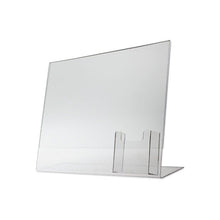 Load image into Gallery viewer, Acrylic 11" x 8-1/2" Slanted Sign Holder with Vertical Business Card Holder
