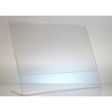 Load image into Gallery viewer, Acrylic 11" x 8-1/2" Slanted Sign Holder