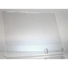 Load image into Gallery viewer, Acrylic 11" x 8-1/2" Slanted Sign Holder with Business Card Holder