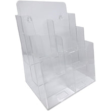 Load image into Gallery viewer, Clear Acrylic 3-Tier 8.5&quot; x 11&quot; Tri-Fold Brochure Holder
