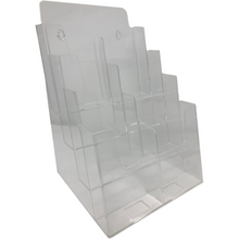 Load image into Gallery viewer, Clear Acrylic 4-Tier 8.5&quot; x 11&quot; Tri-Fold Brochure Holder