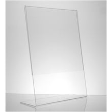 Load image into Gallery viewer, Acrylic 5" x 7" Slanted Sign Holder