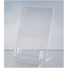 Load image into Gallery viewer, Acrylic 5" x 7" Slanted Sign Holder with Business Card Holder