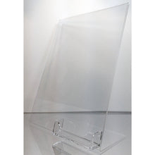Load image into Gallery viewer, Acrylic 8-1/2" x 11" Slanted Sign Holder with Business Card Holder