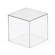 Load image into Gallery viewer, 1/8" Thick Clear Acrylic 5 Sided Square Cubes