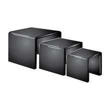 Load image into Gallery viewer, Black Square Acrylic Riser Displays