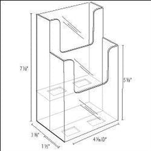 Load image into Gallery viewer, Clear 2-Tier 4" x 9" Tri-Fold Brochure Holder