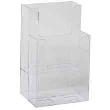 Load image into Gallery viewer, Clear 2-Tier 4" x 9" Tri-Fold Brochure Holder