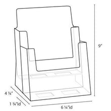 Load image into Gallery viewer, Clear 2-Tier 6" x 9" Bi-Fold Brochure Holder