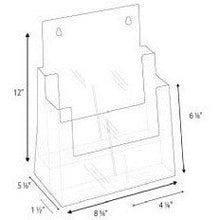 Load image into Gallery viewer, Clear 2-Tier Brochure Holder for 8.5" x 11" Brochures