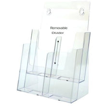 Load image into Gallery viewer, Clear 2-Tier Brochure Holder for 8.5" x 11" Brochures