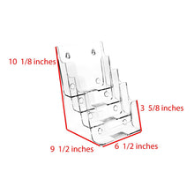 Load image into Gallery viewer, Clear 4-Tier 6 x 9 Bi-Fold Brochure Holder