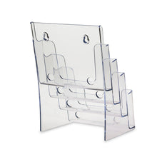 Load image into Gallery viewer, Clear 4-Tier 6 x 9 Bi-Fold Brochure Holder