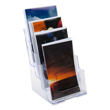 Load image into Gallery viewer, Clear 4-Tier 6 x 9 Bi-Fold Brochure Holder