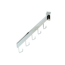 Load image into Gallery viewer, 5-Hook Waterfall Slatwall Face-Out Display with Rectangular Tubing