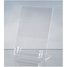 Load image into Gallery viewer, Slanted 5" x 7" Sign Holder with Business Card Holder