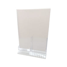 Load image into Gallery viewer, Top Load 8.5 x 11 Sign Holder with Brochure and Business Card Holder