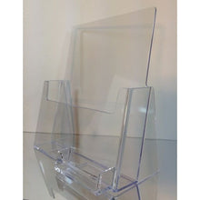 Load image into Gallery viewer, Clear 8.5" x 11" Countertop Brochure Holder with Business Card Holder
