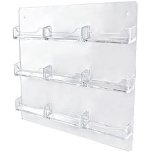 Load image into Gallery viewer, Clear Acrylic 9-Pocket Wall-Mount Business Card Holder