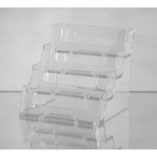 Load image into Gallery viewer, Clear Acrylic 4-Pocket "deflect-o" Style Countertop Business Card Holder