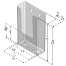 Load image into Gallery viewer, Clear Wall Mount Brochure Holder for 4 x 9 Tri-Fold Brochures with Rounded Corners