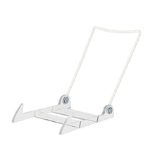 Load image into Gallery viewer, Adjustable Easel with Clear Base and White Vinyl-Coated Wire Arm