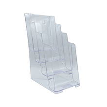 Load image into Gallery viewer, Clear 4-Tier 4 x 9 Tri-Fold Brochure Holder