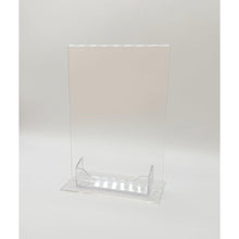 Load image into Gallery viewer, Bottom Load 5 x 7 Sign Holder with Business Card Holder