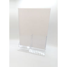 Load image into Gallery viewer, Top Load 8.5 x 11 Sign Holder with Brochure and Business Card Holder