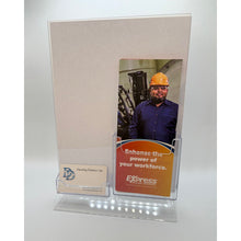 Load image into Gallery viewer, Top Load 8.5 x 11 Sign Holder with Brochure and Business Card Holder