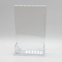 Load image into Gallery viewer, Bottom Load 4 x 6 Sign Holder with Business Card Holder