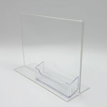Load image into Gallery viewer, Bottom Load 7 x 5 Sign Holder with Business Card Holder