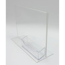 Load image into Gallery viewer, Bottom Load 7 x 5 Sign Holder with Business Card Holder