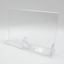 Load image into Gallery viewer, Bottom Load 7 x 5 Sign Holder with Business Card Holder