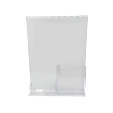 Load image into Gallery viewer, Bottom Load 8.5 x 11 Sign Holder with Brochure and Business Card Holder