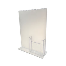 Load image into Gallery viewer, Bottom Load 8.5 x 11 Sign Holder with Brochure Holder
