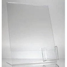 Load image into Gallery viewer, Slanted 8-1/2" x 11" Sign Holder with Vertical Business Card Holder