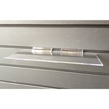 Load image into Gallery viewer, Clear Injection Molded 4" x 10" Slatwall Shelf