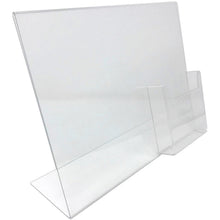 Load image into Gallery viewer, Slanted 11" x 8-1/2" Sign Holder with 4x9 Tri-Fold Brochure Holder