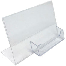 Load image into Gallery viewer, Slanted 6" x 4" Sign Holder with Business Card Holder