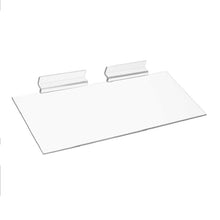 Load image into Gallery viewer, Clear Injection Molded 4" x 10" Slatwall Shelf