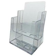 Load image into Gallery viewer, Clear Acrylic 2-Tier 6&quot; x 9&quot; Bi-Fold Brochure Holder