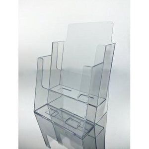 Clear Acrylic 2-Tier 6" x 9" Bi-Fold Brochure Holder