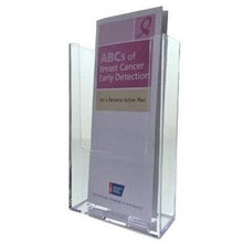 Load image into Gallery viewer, Clear Acrylic 4&quot; x 9&quot; Brochure Holder Countertop and Wall Mount Display