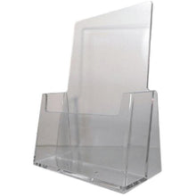 Load image into Gallery viewer, Clear Acrylic 5.5&quot; x 8.5&quot; Bi-Fold Countertop Brochure Holder