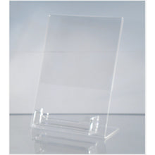 Load image into Gallery viewer, Acrylic 5&quot; x 7&quot; Slanted Sign Holder with Business Card Holder