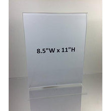 Load image into Gallery viewer, Acrylic 8-1/2&quot; x 11&quot; Bottom Load Sign Holder