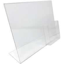 Load image into Gallery viewer, Acrylic 11&quot; x 8-1/2&quot; Slanted Sign Holder with 4x9 Tri-Fold Brochure Holder